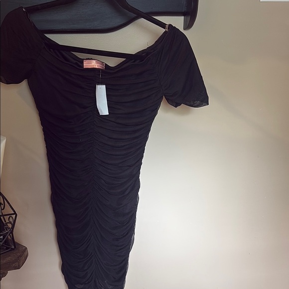 Lux Black Mini Dress - Picture 1 of 4